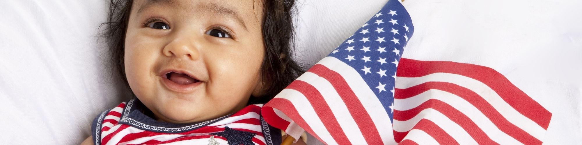 Hope for Heroes, Baby with flag and patriotic clothing