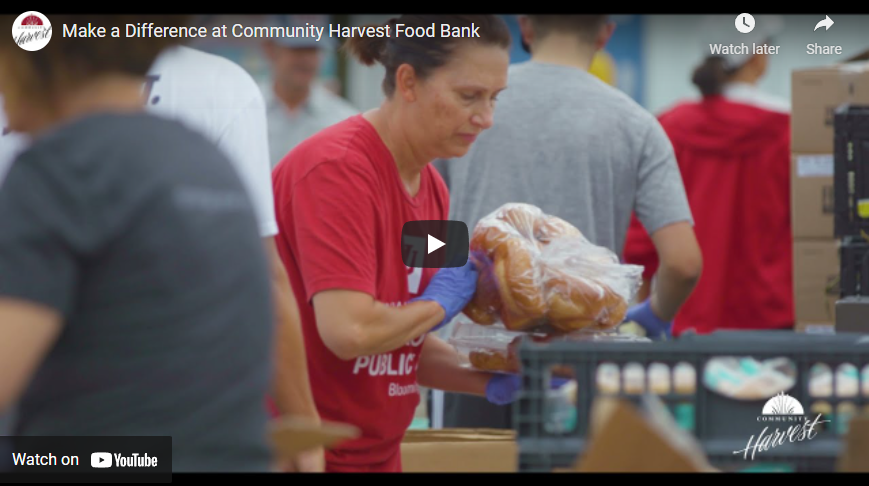 Video from Community Harvest Food Bank showing what we do for the community to eliminate hunger locally.