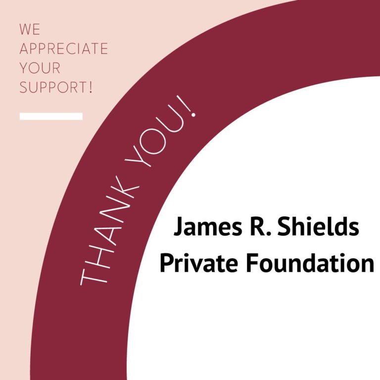 Thank You – James R. Shields Private Foundation