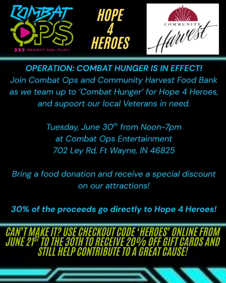 Combat Ops Fundraiser! Tuesday, June 30th.