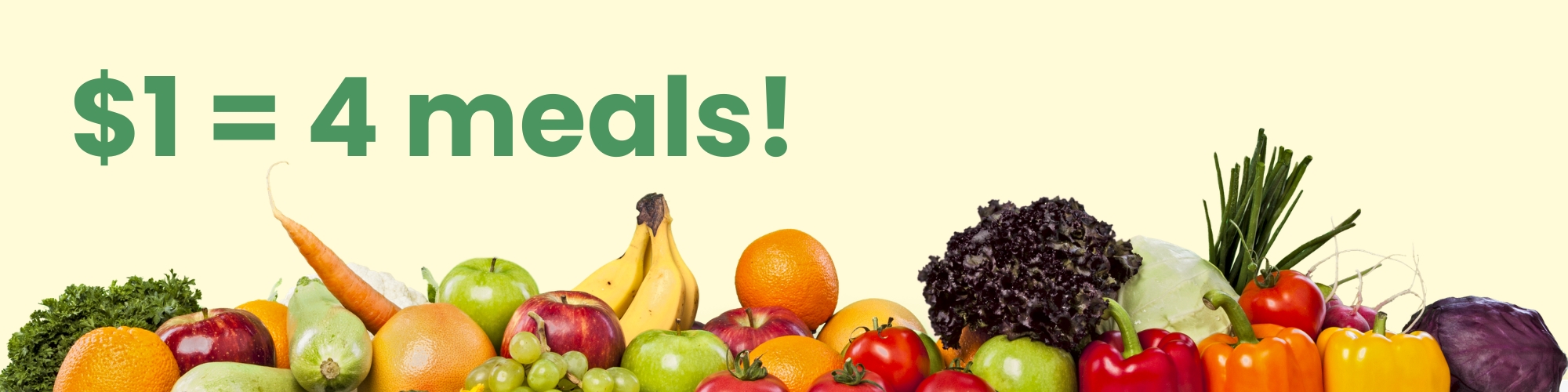 Donate $1 = 4 meals